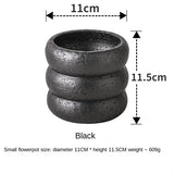elvesmall  Nordic cement pot simple personality creative literary green plant succulent pot vase home room decoration gardening supplies
