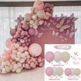 elvesmall Macaron Butterfly Balloon Garland Arch Kit Birthday Party Decor Kids Baby Shower Girl Latex Ballon Chain Wedding Party Supplies