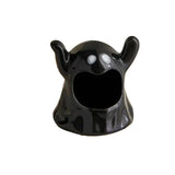 elvesmall Ceramics Ghost Candle Holder Cute Halloween Candle Holder Home Table Candlestick Holder Decor Aroma Holder For Home Party Decor