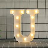elvesmall  Creative DIY Luminous LED Letter Lights 26 English Alphabet Light for Holiday Home Wedding Birthday Christmas Party Decorations