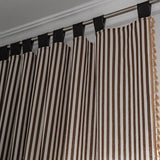 elvesmall Curtains for Living Room Bedroom Kitchen Home Decoration Bay Window  Curtains American Style Coffee Color Striped Cotton Linen
