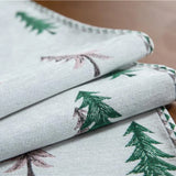 elvesmall Christmas Tree Table Runner Winter Holiday Xmas Elk Table Path,Dining Cloth Placemat New Year Home Kitchen Rustic Decorations