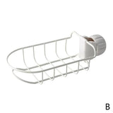 elvesmall 1PC Kitchen Sink Faucet Sponge Soap Cloth Drain Rack Storage Organizer Holder Shelf Dish Holder