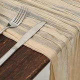 elvesmall 4PCS Crepe Gauze Table Runner Wedding Baby Bride Gift Holiday Party Decoration Table Path Table Cloth Boho Home Decor Mariage