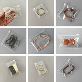 elvesmall 10/20 PCS Zipper Bag Jewelry Plastic PVC Transparent Bracelet Necklace Earrings Storage Gift Bag For Small Business Packaging