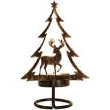 elvesmall  Christmas Candlestick Wrought Iron Merry Christmas Decoration Decoration Do Old Atmosphere Candle Lamp Layout Scene