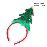 elvesmall Christmas Headbands cute Reindeer Antlers Xmas Tree Glasses Frame for Kids Adults Gift Noel Navidad new year Photo Booth props
