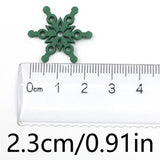 elvesmall (50 Pieces/pack) 23mm Christmas Snowflake Wood Chips Colorful Diverse New Year's Holiday Party Window Decoration Props Toys DIY