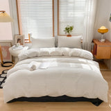 elvesmall Fashion Bedding Duvet Cover Set Bed Sheet Pillowcase 100% Cotton Bedspread Bed Linen Nordic Classic Home Textile Soft Breathable