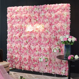 elvesmall 12PCS Artificial Flowers Roses Wall Panel 3D Flower Backdrop Faux Roses for Wall Party Wedding Bridal Shower Outdoor Decoration