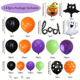 elvesmall 143PCS Halloween Balloon Arch Kit Ideal for Halloween Decorations, Birthdays, Anniversaries, Bar Mitzies, and Dances