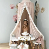 elvesmall Mosquito Net Crib For Baby Lace Shading Bed Canopy Kids Hanging Dome Curtain Toddler Princess Play Tent Children Room Decoration
