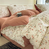 elvesmall Bedding Set Light Luxury Duvet Cover Pillowcase and Bedsheet Bed Linen Set Comforter Queen Bedroom Decor Home Textiles