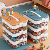 elvesmall Children Toy Storage Box Transparent Lego Toy Sorter Building Block Container Jigsaw Puzzle Lego Storage Case Kid Home Organizer