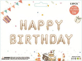 elvesmall  13Pcs/Set 16Inch Happy Birthday Letter Balloon Birthday Party Decoration Aluminum Film Balloon