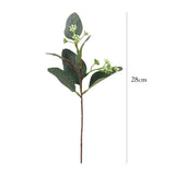 elvesmall  5pcs Artificial Plants Green Eucalyptus Leaves DIY Bridal Bouquet For Wedding Party Home Garden Table Decoration Fake Flowers