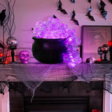 elvesmall DIY Bubbling Cauldron Set Halloween Decorations Indoor ,8 Inches Black Plastic Bowl Decoration for Home Kitchen Room Party Table