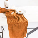 elvesmall  100% Pure Linen Table Runner Elegant Solid Colour Event Party Supplies Fabric Decor Placemat for Holiday Wedding Christmas Doily