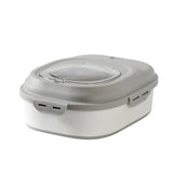 elvesmall Kitchen Container 25/7.5kg Bucket Nano Insect-Proof Moisture-Proof Rice Box Grain Sealed Jar Home Storage Pet Dog Food Store Box