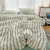 elvesmall  Pure Cotton Duvet Cover Bed Sheet Pillow Case 3/4pc Bedding Set High Quality Soft Comforter Quilt Cover Sleeping Naked Bed Linen