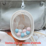 elvesmall 10CM Doll Display Storage Bags Transparent Doll Organizer Boxes Plush Doll Storage Pouches Clear Keychain Wallet Bag Mystery Box