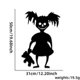 elvesmall Halloween Decoration Room Door Stickers Window Decor Skeleton Hand Pumpkin DIY Devil Witch Hat Glass Window Stickers Ghost