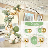 elvesmall  Avocado Green Macaron Balloon Garland Arch Wedding Birthday Party Decor Kids Birthday Wedding Supplies Latex Ballon Baby Shower