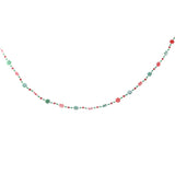 elvesmall  2.4 Meter Christmas Tree Acrylic Red Green Candy Beaded Decoration Chain Pendants Christmas Tree Hanging Xmas Party Favors