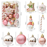 elvesmall 29/20Pcs Christmas Tree Balls Hanging Pendant Candy Cane Pine Cone Ornament Set Christmas Home Decoration 2024 Navidad New Year