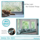 elvesmall 3D Privacy Window Film Decorative Film Static Cling Glass Film No Glue Anti-UV Window Sticker Non Adhesive for Home Kitchen