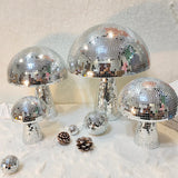 elvesmall Mushroom Disco Ball For Home Decorations Party Decor Mirror Disco Ball Mushroom Shape Wedding Decoration Disco Ball Home Decor