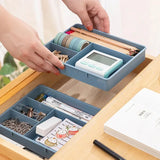 elvesmall Desk Drawer Organizer Desk Sundries Stationery Storage Box Bin Cosmetics Makeup Organizer Home Office Drawer Divider Container