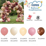 elvesmall Dusty Rose Pink Balloon Arch Wedding Engagement Decoration Neutral Boho Nude Ballon Garland Kit Baby Shower Birthday Party Decor