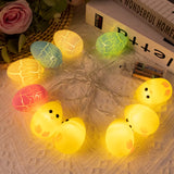 elvesmall  60cm Easter LED Birch Light Tree Decorations For Home Table Easter Egg Ornament Hanging organic Tree Happy Easter Party Supplies