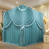elvesmall European princess air bed curtain,double layer tassels shading bed curtain mosquito net new type no support thickened mosquito