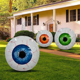 elvesmall 3Pcs 22inch Halloween Eyeball Decorations Balloons Scary Plastic Balloon Props Bloodshot Eyeballs Indoor Garden Halloween Decors