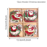 elvesmall Christmas Wooden Pendant Merry Christmas Decorations for Home  Navidad Christmas Tree Ornaments Xmas Gifts New Year