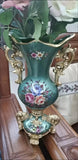 elvesmall 30CM European Resin Vase Stereoscopic Dried Fowers Arrangement Wobble Plate Living Room Entrance Ornaments Home Decorations