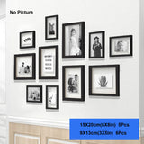 elvesmall 11Pcs Wood Picture Frames For Wall Hanging Photo Frame Wooden Frame For Home Wedding Party Decorations Family Photo Frame Wall