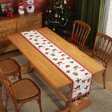 elvesmall  Christmas Table Runner Table Path Christmas Decoration Home Table Setting Dining Vintage Wedding Family Party Christmas Placemat