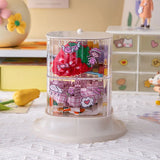 elvesmall Makeup Brush Storage Box, Transparent Acrylic Multi-layer Storage Box, Suitable for Dressing Table Rotatable Desktop Storage Box