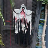 elvesmall 2M Black Skull witch hanging Ghost halloween decoration Halloween Electric Toy Led Light Halloween Party Supplies