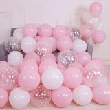 elvesmall 30pcs Silver Black Confetti Latex Balloons Happy Birthday Party Decorations Adult Kids Boy Girl Baby Shower Wedding Supplies
