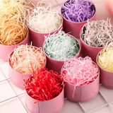 elvesmall DIY Colorful Shredded Crinkle Paper Raffia Candy Boxes Wedding Marriage Home Decoration Party Gift Packaging Filling Material