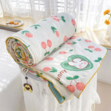 elvesmall Washed Double Gauze Spring Summer Quilt Queen Grade A Lightweight Comforter Soya Fibre Filling Soft Breathable Summer Blanket