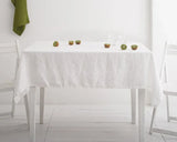 elvesmall 100% Stone-washed Linen Solid Color Table Cover,Natural Fabric Tablecloth,for Kitchen Dining Room Party Holiday Tabletop Decor