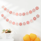 elvesmall 2PCS Gradual Daisy Flowers Pull Flowers Birthday Party Scene Decoration Pull Flag