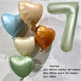 elvesmall 40inch Olive Green 0-9 Number Digital Helium Balloons Kids Adult 18 30 60th Birthday Party Decor Wedding Hawaiian Party Supplies