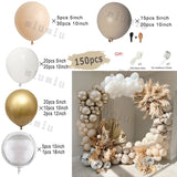 elvesmall Matte Sand White Apricot Balloon Garland Arch Kit Boho Wedding Birthday Party Champagne Gold Latex Baby Shower Decoration Ballon