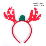 elvesmall Christmas Headbands cute Reindeer Antlers Xmas Tree Glasses Frame for Kids Adults Gift Noel Navidad new year Photo Booth props